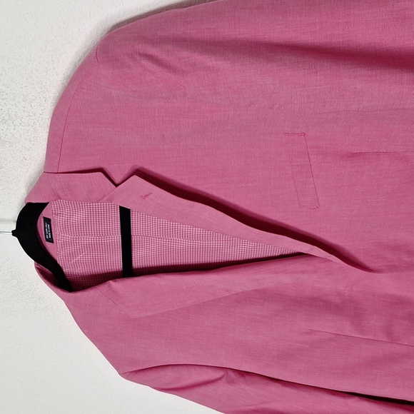Saddlebred Men’s Classic Preppy Pink Cotton 2 Button Blazer Sport Coat Size 48R - Picture 8 of 11